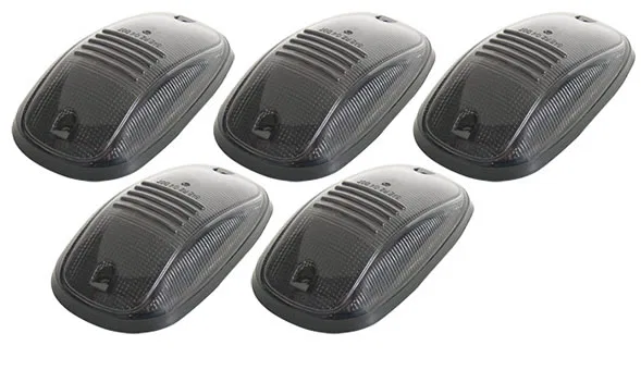 20-246S – PACER PERF Roof Marker Light, Direct-Fit OEM Style Smoke Lens 194 Bulb Amber Bulb 5 Light Set With Wiring H...